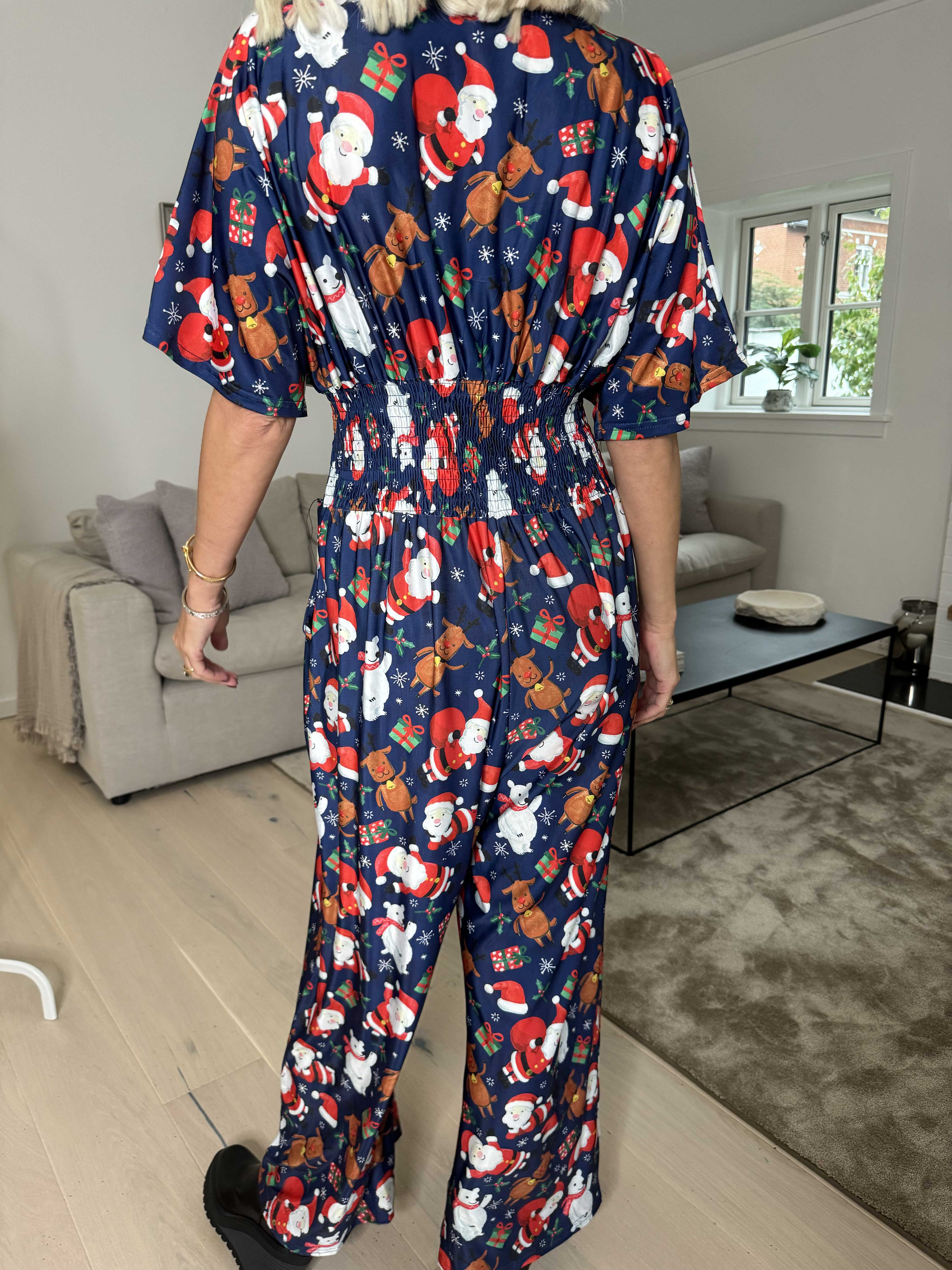Pams Christmas Jumpsuit - Jumpsuit med resår och julmotiv